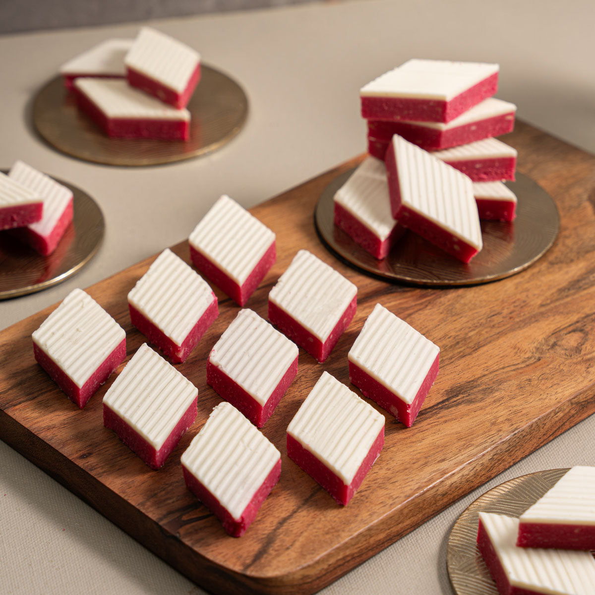 Kaju Strawberry Burfi